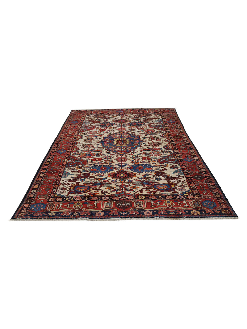 Fasa Antique Bakhtiyari 33977 Beige Red Traditional Antique Rug