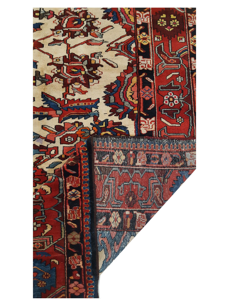 Fasa Antique Bakhtiyari 33977 Beige Red Traditional Antique Rug