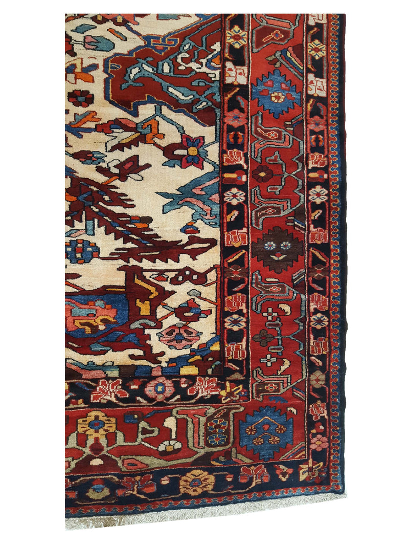 Fasa Antique Bakhtiyari 33977 Beige Red Traditional Antique Rug