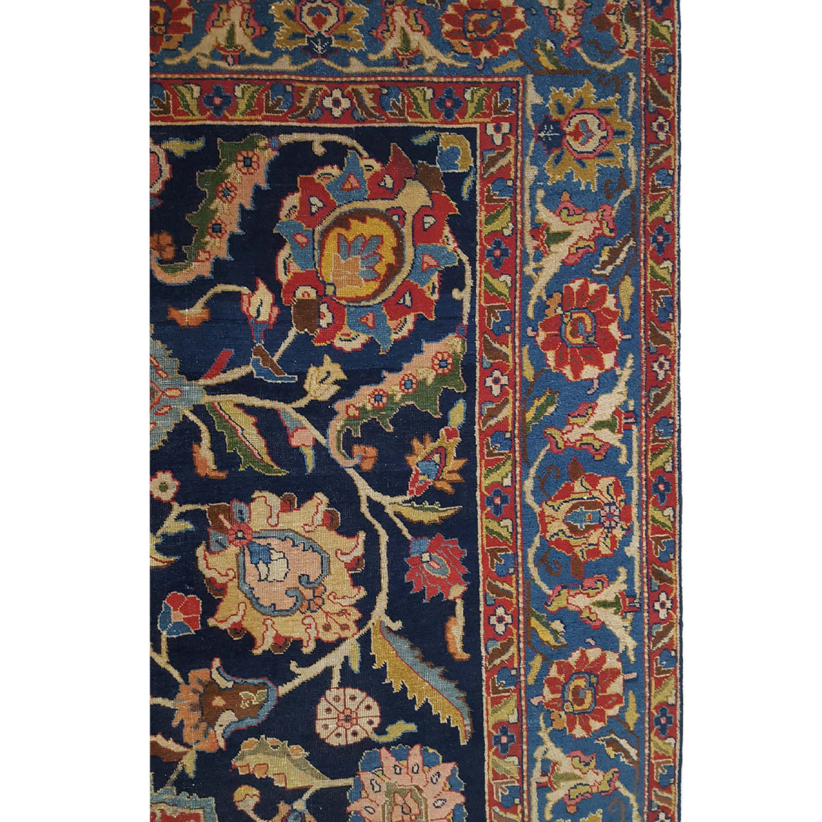 Fasa Antique Tabriz 33983 Indigo Purple Traditional Antique Rug