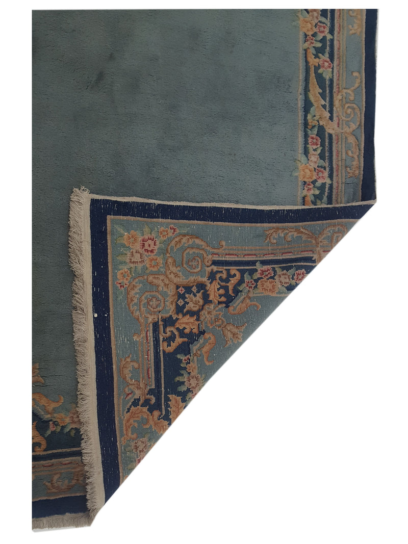 Fasa Antique Art Deco 33984 Blue Navy Traditional Antique Rug