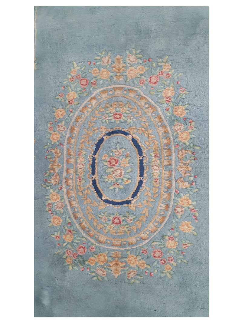 Fasa Antique Art Deco 33984 Blue Navy Traditional Antique Rug