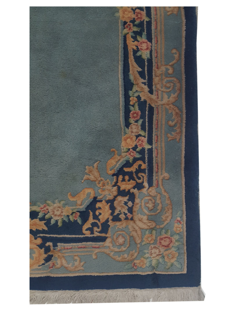 Fasa Antique Art Deco 33984 Blue Navy Traditional Antique Rug