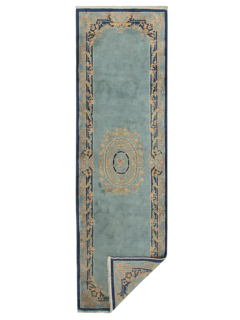 Fasa Antique Art Deco 33984 Blue Navy Traditional Antique Rug