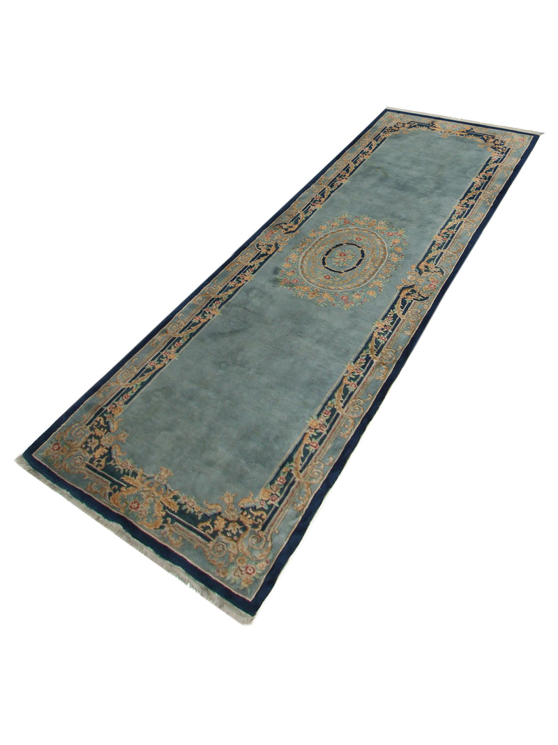 Fasa Antique Art Deco 33984 Blue Navy Traditional Antique Rug