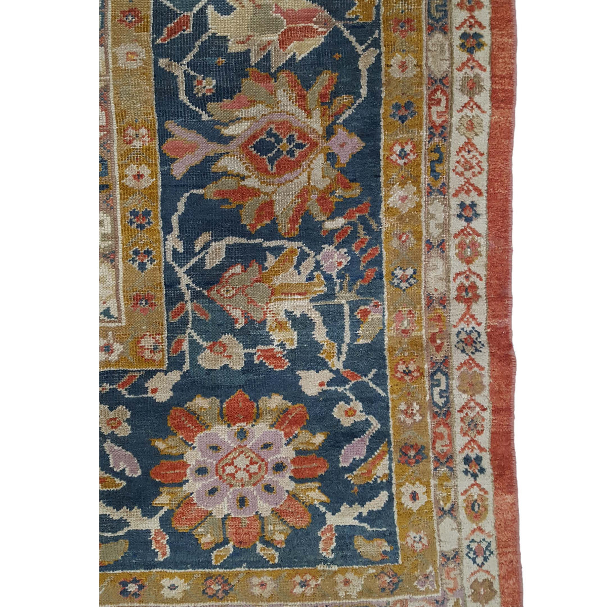Fasa Antique Sultanabad 33985 Rust Indigo Traditional Antique Rug