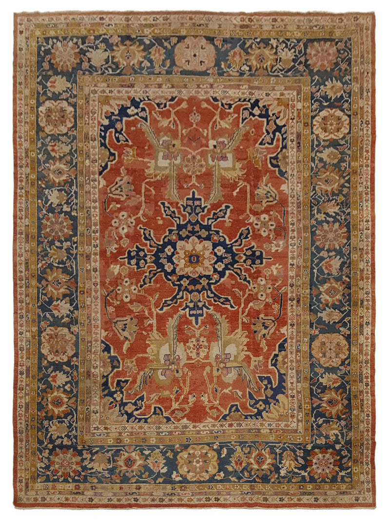 Fasa Antique Sultanabad  Rust Indigo Traditional
