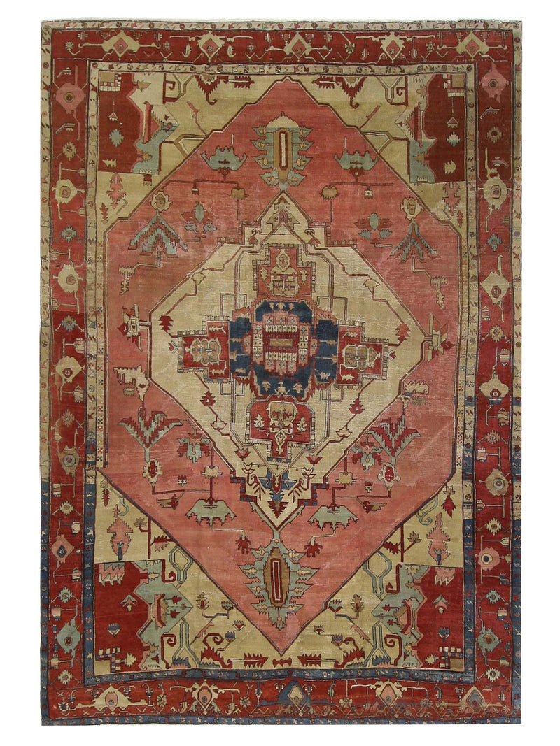 Fasa Antique Serapi  Coral Rust Traditional