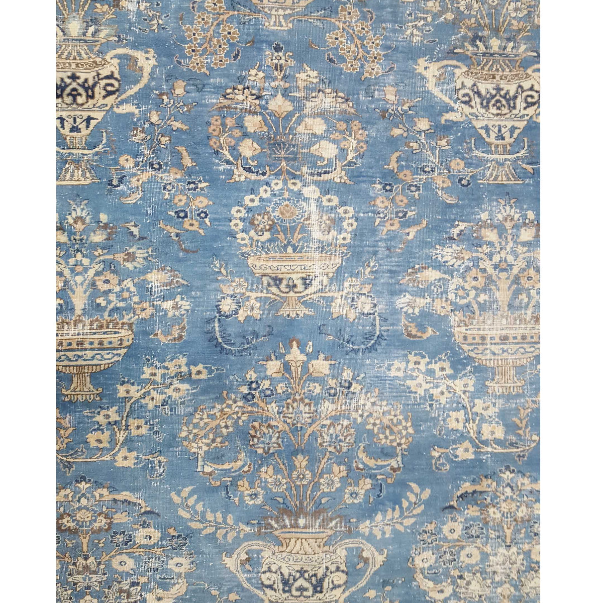 Fasa Antique Mashad 33990 Blue Blue Traditional Antique Rug