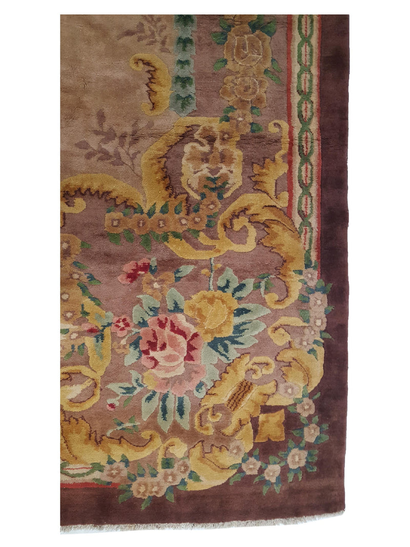 Fasa Antique Souveniry 33992 Pink Rust Traditional Antique Rug