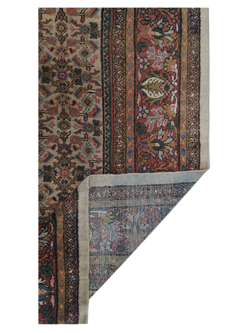 Fasa Antique Sultanabad 33995 Ivory Brick Traditional Antique Rug