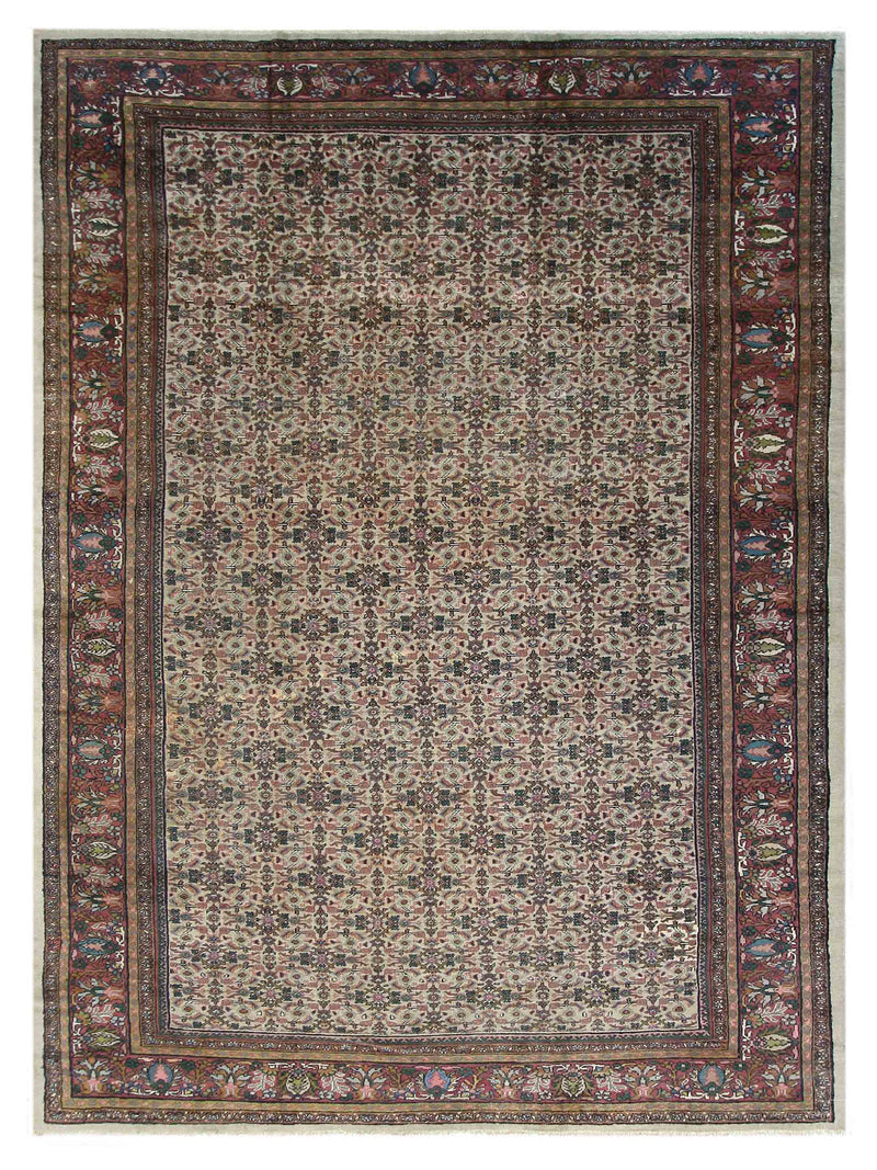 Fasa Antique Sultanabad  Ivory Brick Traditional