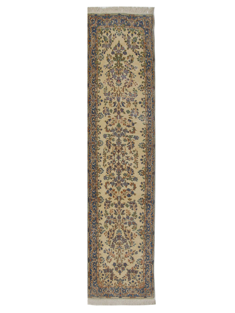 Fasa Antique Kerman  Ivory Blue Traditional