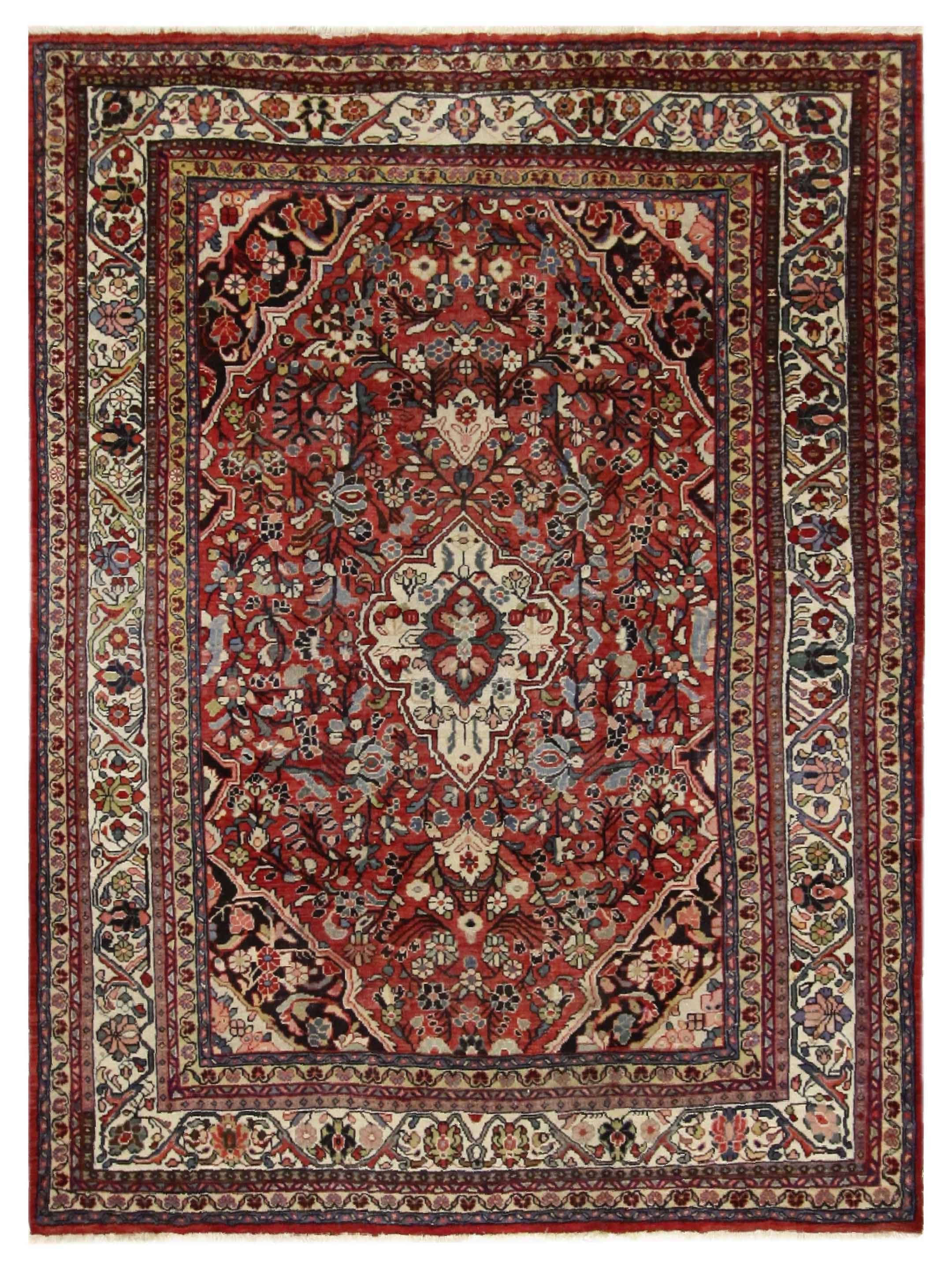 Pacific Mahal 34001 Rust Ivory Traditional Hand Knotted Rug – Pacific Rugs