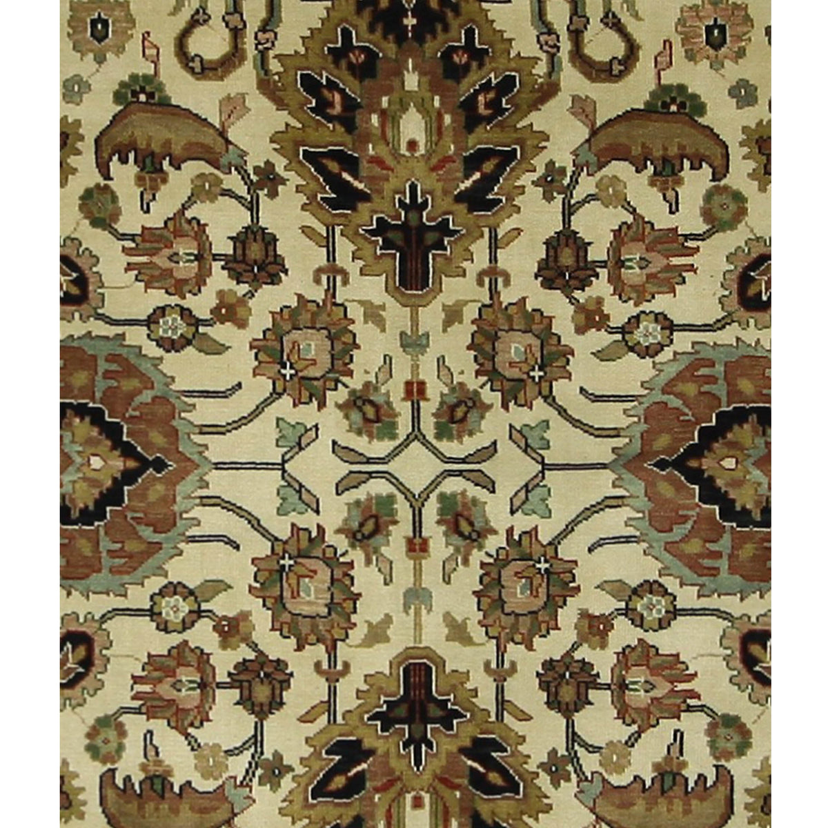 Pacific Tribal 34363 Ivory Green Traditional Hand Knotted Rug