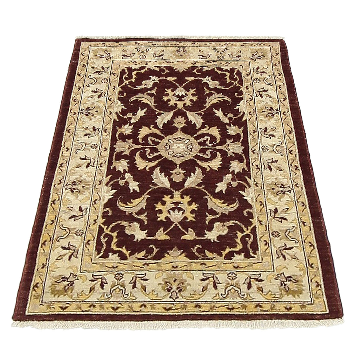 Pacific Ziegler 34377 Brown Ivory Transitional Hand Knotted Rug