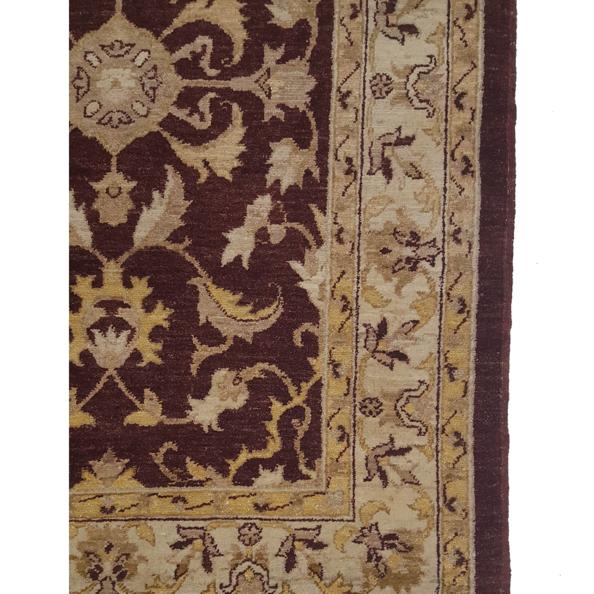 Pacific Ziegler 34377 Brown Ivory Transitional Hand Knotted Rug