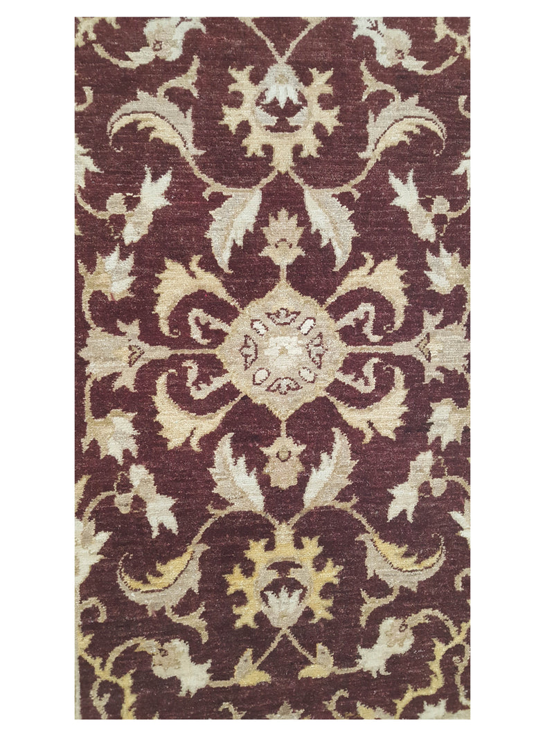 Pacific Ziegler 34377 Brown Ivory Transitional Hand Knotted Rug