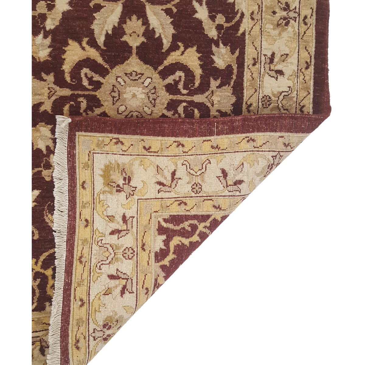 Pacific Ziegler 34377 Brown Ivory Transitional Hand Knotted Rug
