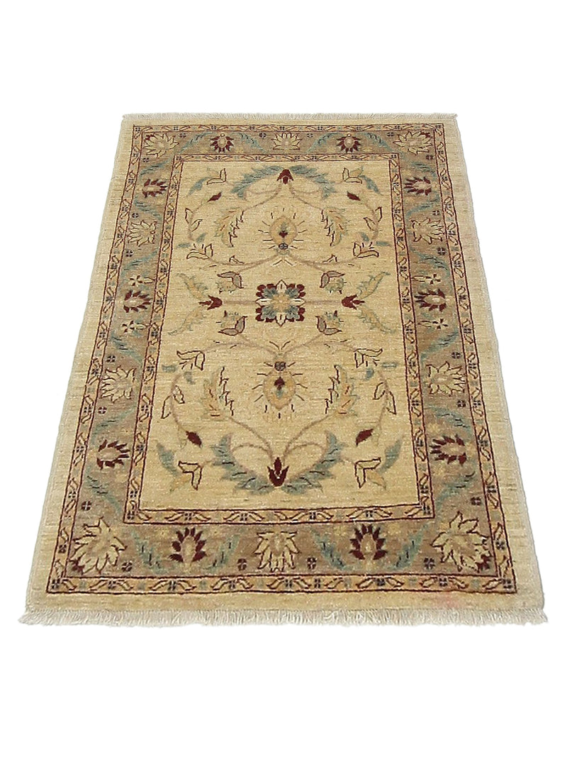 Pacific Ziegler 34378 Ivory Brown Transitional Hand Knotted Rug