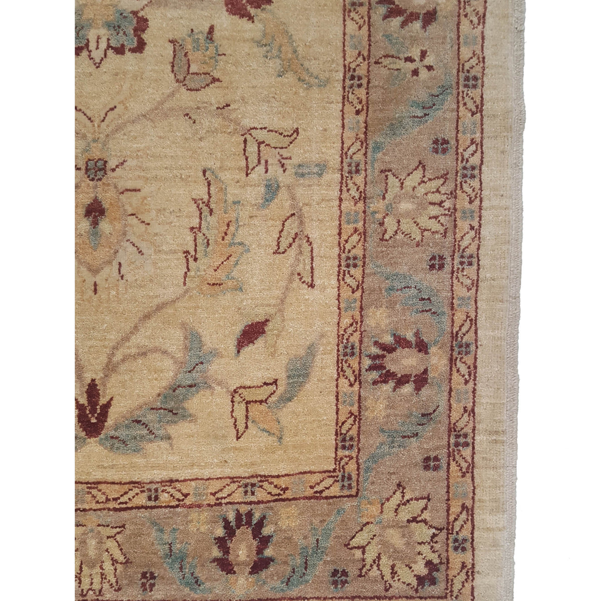 Pacific Ziegler 34378 Ivory Brown Transitional Hand Knotted Rug