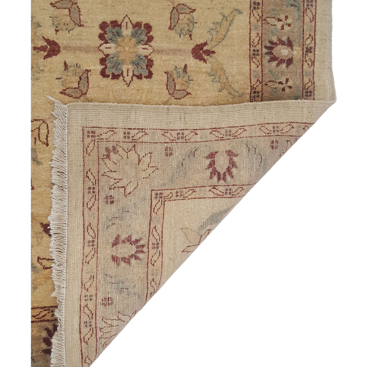 Pacific Ziegler 34378 Ivory Brown Transitional Hand Knotted Rug