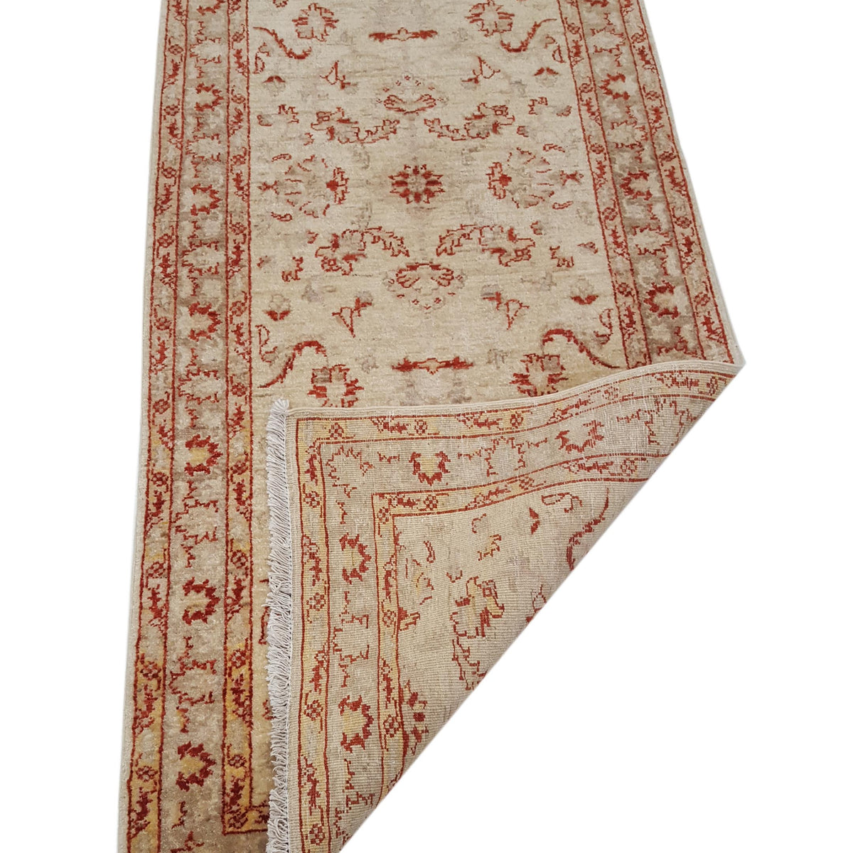Pacific Ziegler 34406 Ivory Lt.Brown Transitional Hand Knotted Rug