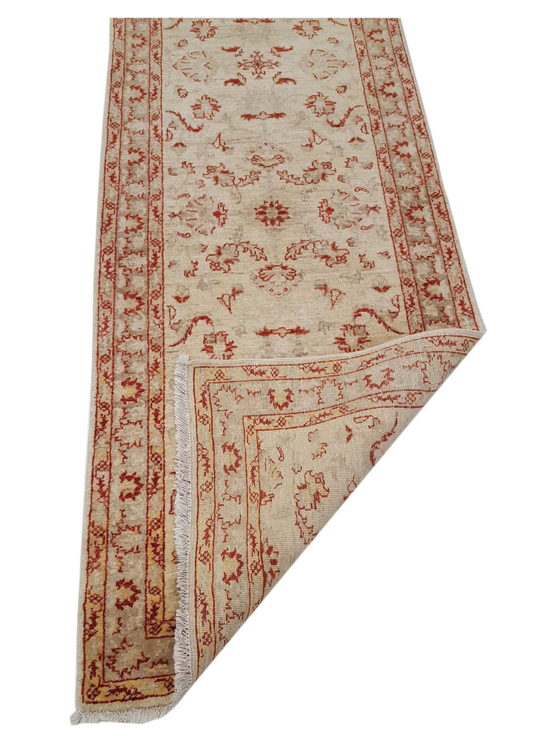 Pacific Ziegler 34406 Ivory Lt.Brown Transitional Hand Knotted Rug