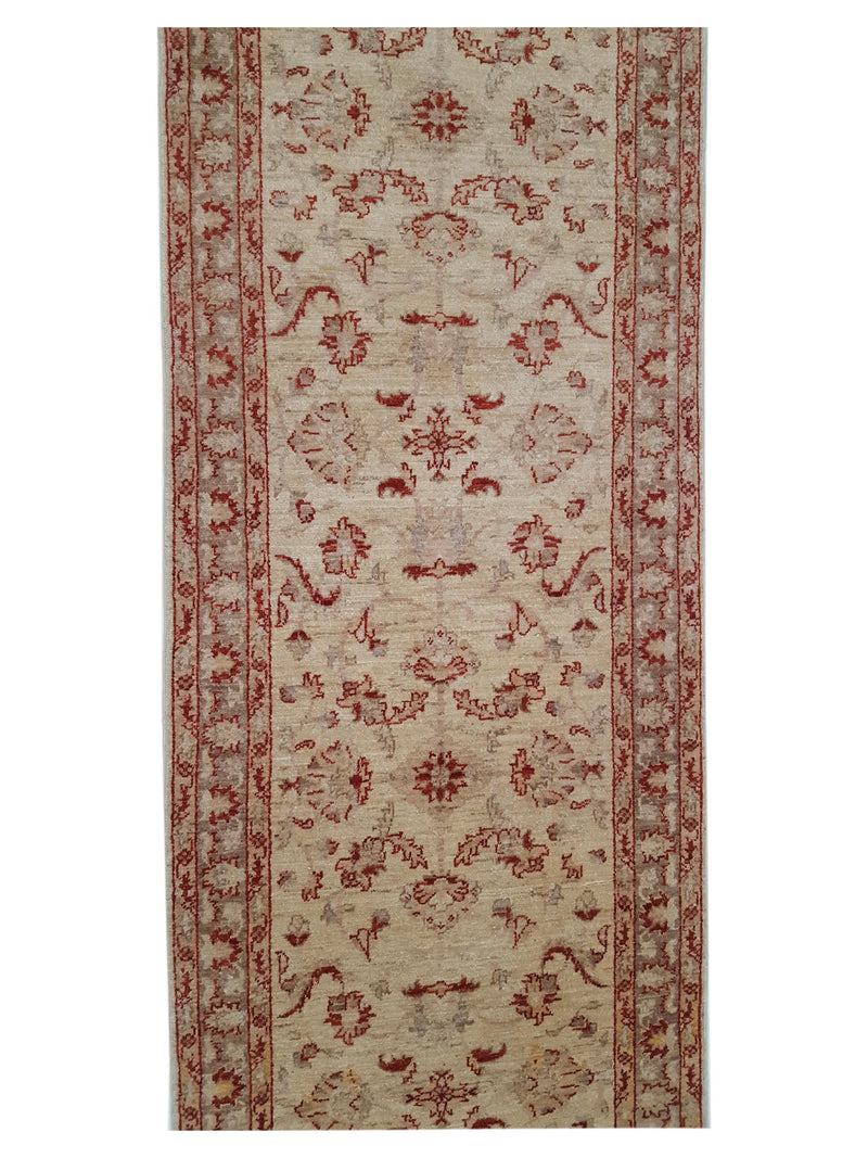 Pacific Ziegler 34406 Ivory Lt.Brown Transitional Hand Knotted Rug