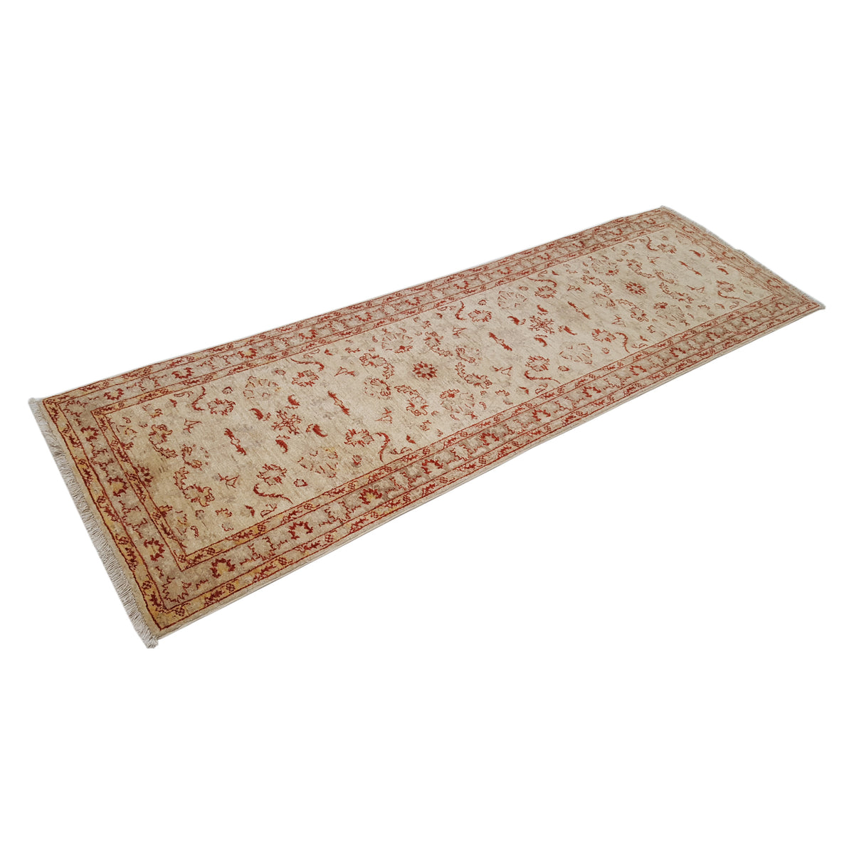 Pacific Ziegler 34406 Ivory Lt.Brown Transitional Hand Knotted Rug