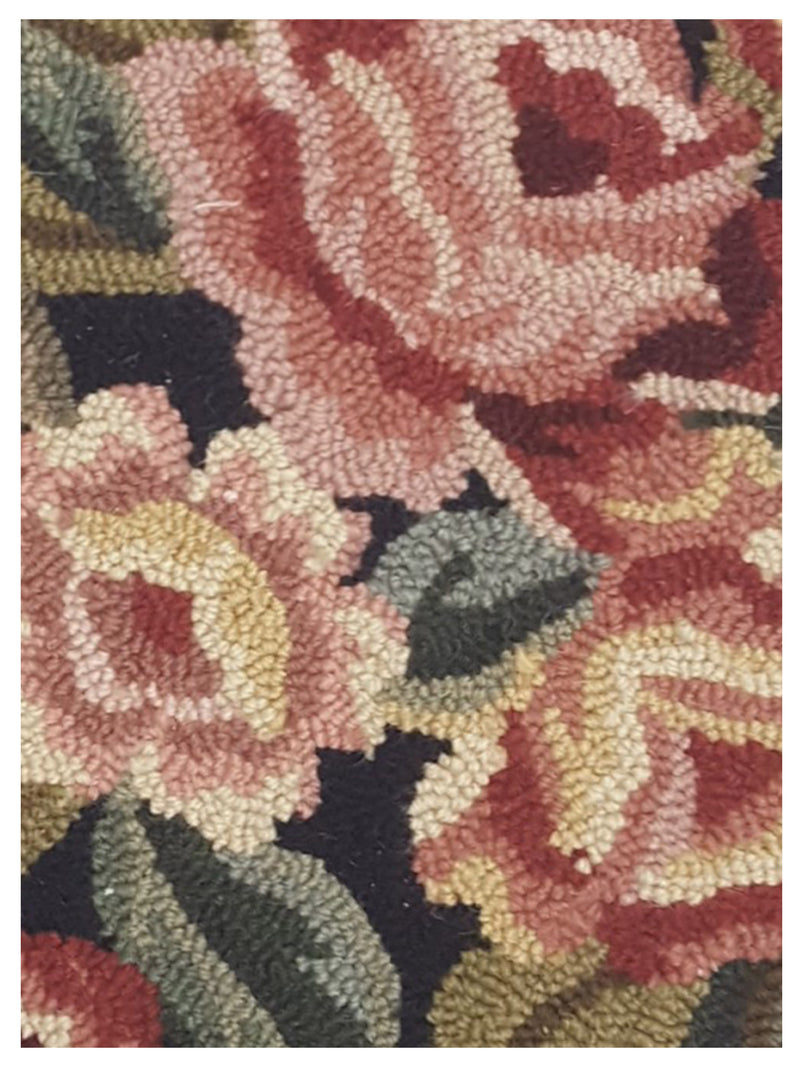 Aura Hook 34435 Black Black Transitional Hand Woven Rug