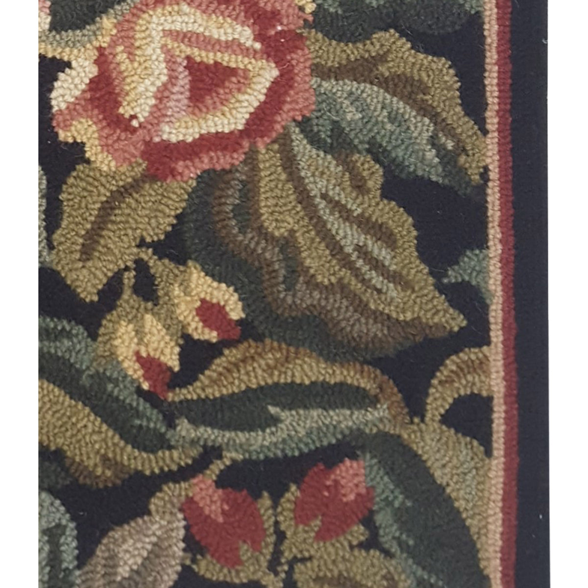 Aura Hook 34435 Black Black Transitional Hand Woven Rug