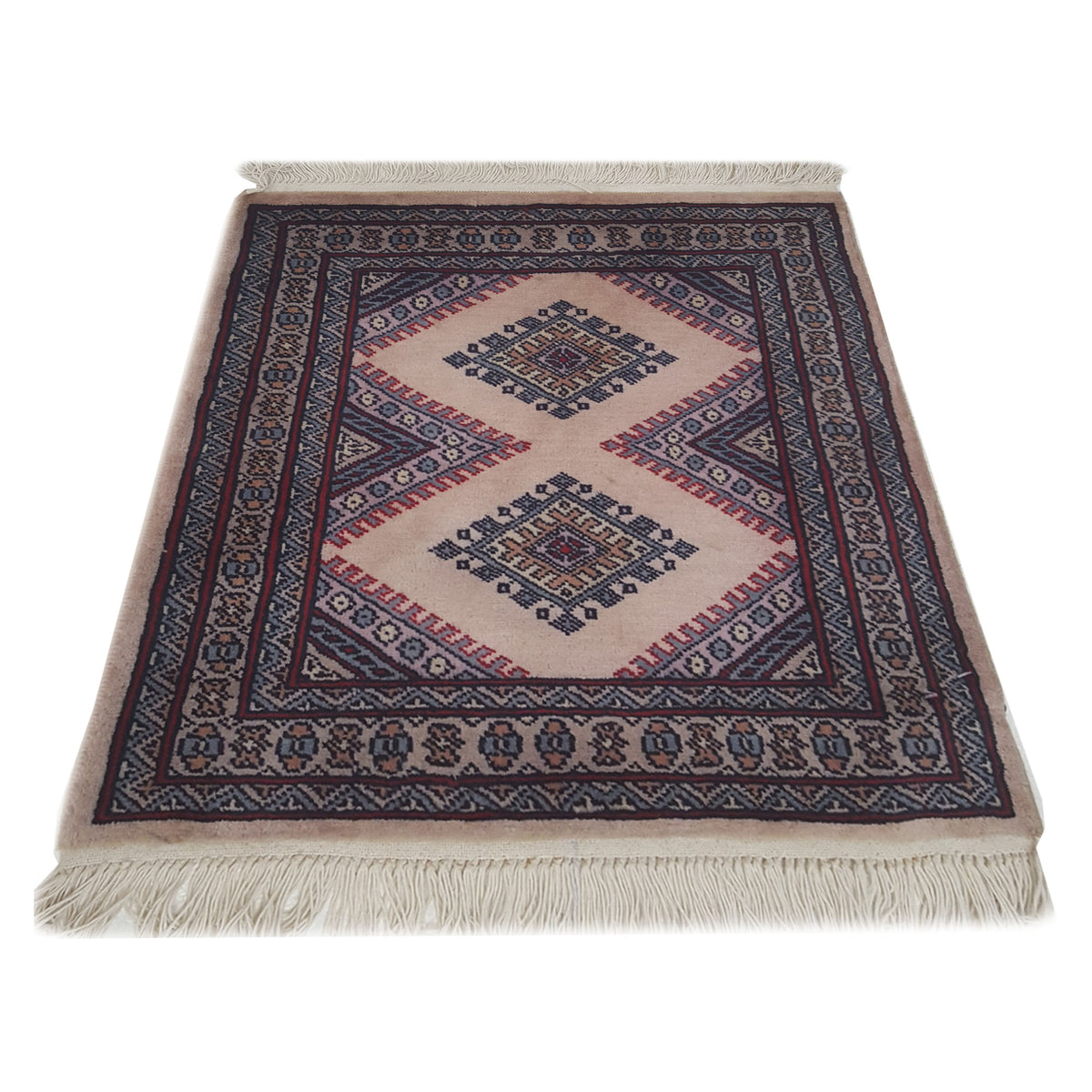 Pacific Bokhara 34447 Beige Rust Traditional Hand Knotted Rug