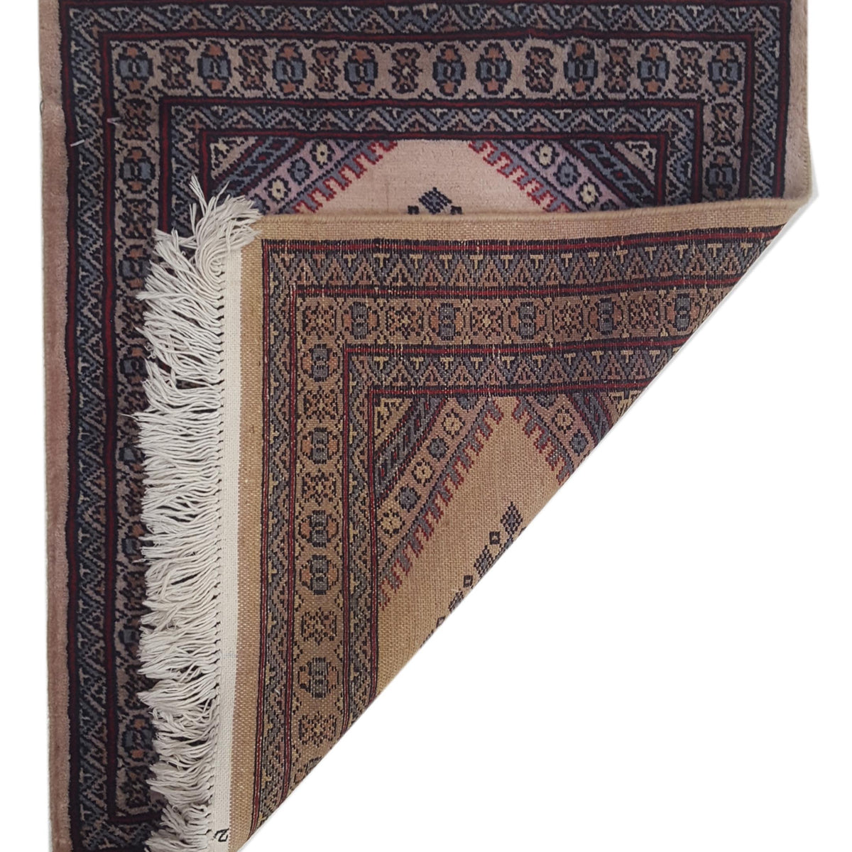 Pacific Bokhara 34447 Beige Rust Traditional Hand Knotted Rug