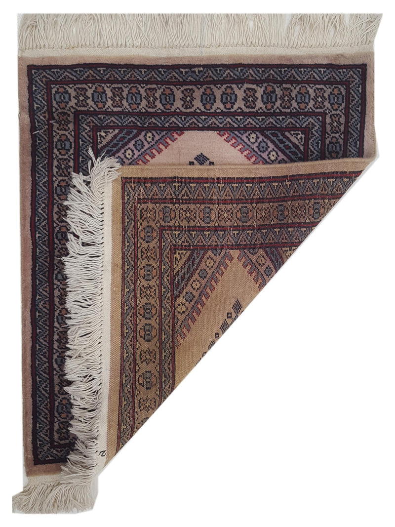 Pacific Bokhara 34447 Beige Rust Traditional Hand Knotted Rug