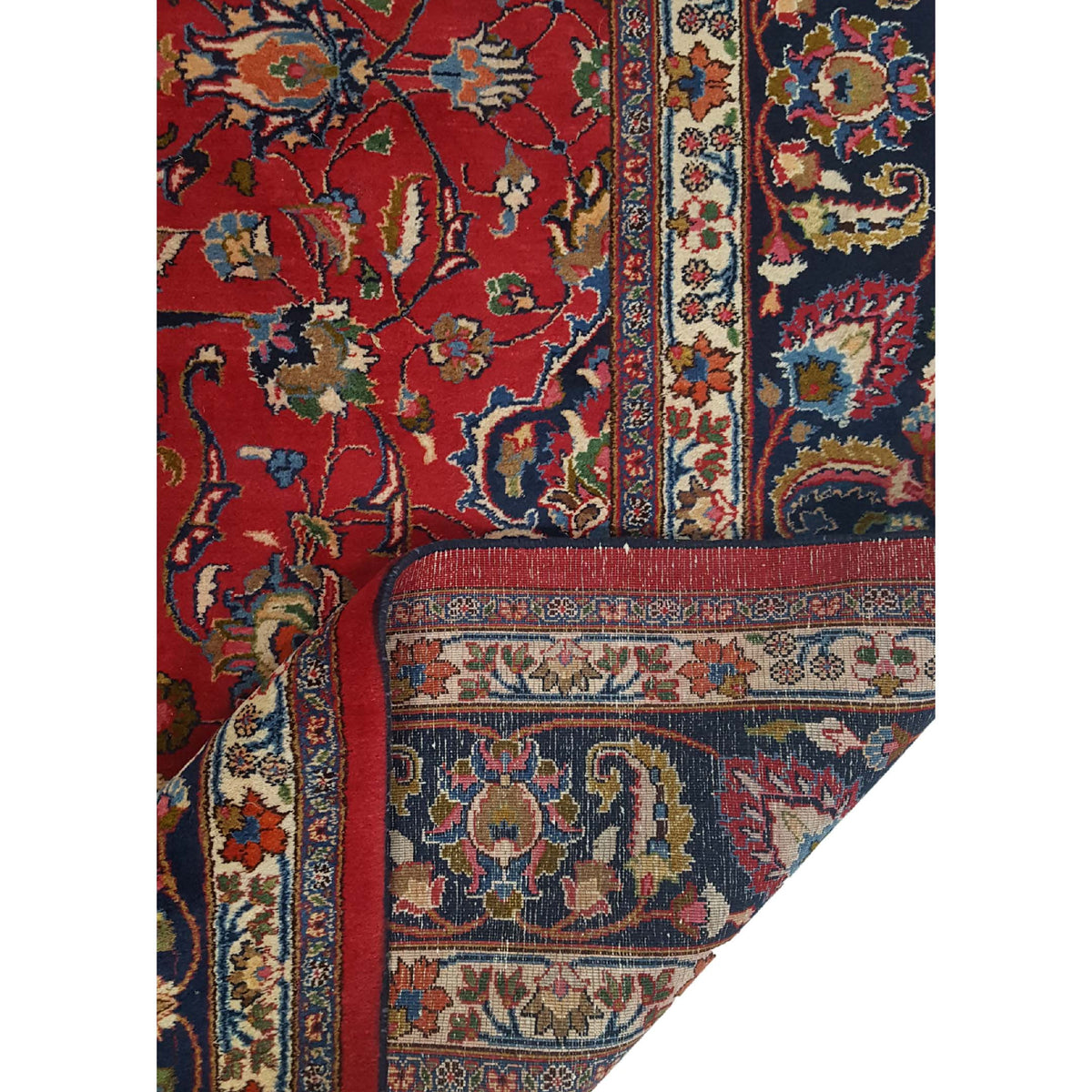Pacific Mashad 34962 Red Navy Traditional Semi Antique Rug