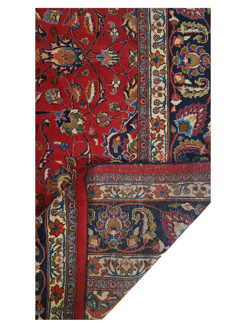 Pacific Mashad 34962 Red Navy Traditional Semi Antique Rug