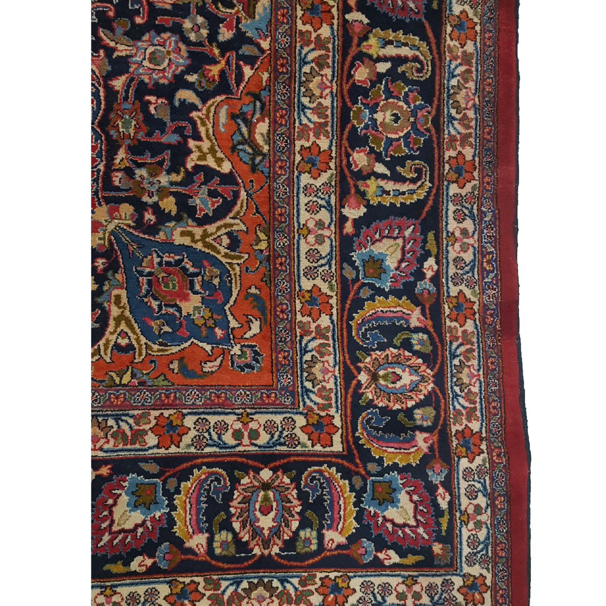 Pacific Mashad 34962 Red Navy Traditional Semi Antique Rug