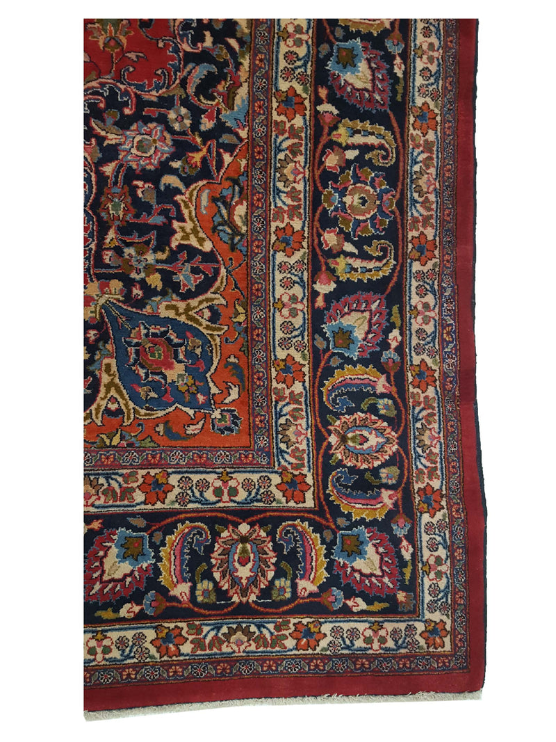 Pacific Mashad 34962 Red Navy Traditional Semi Antique Rug