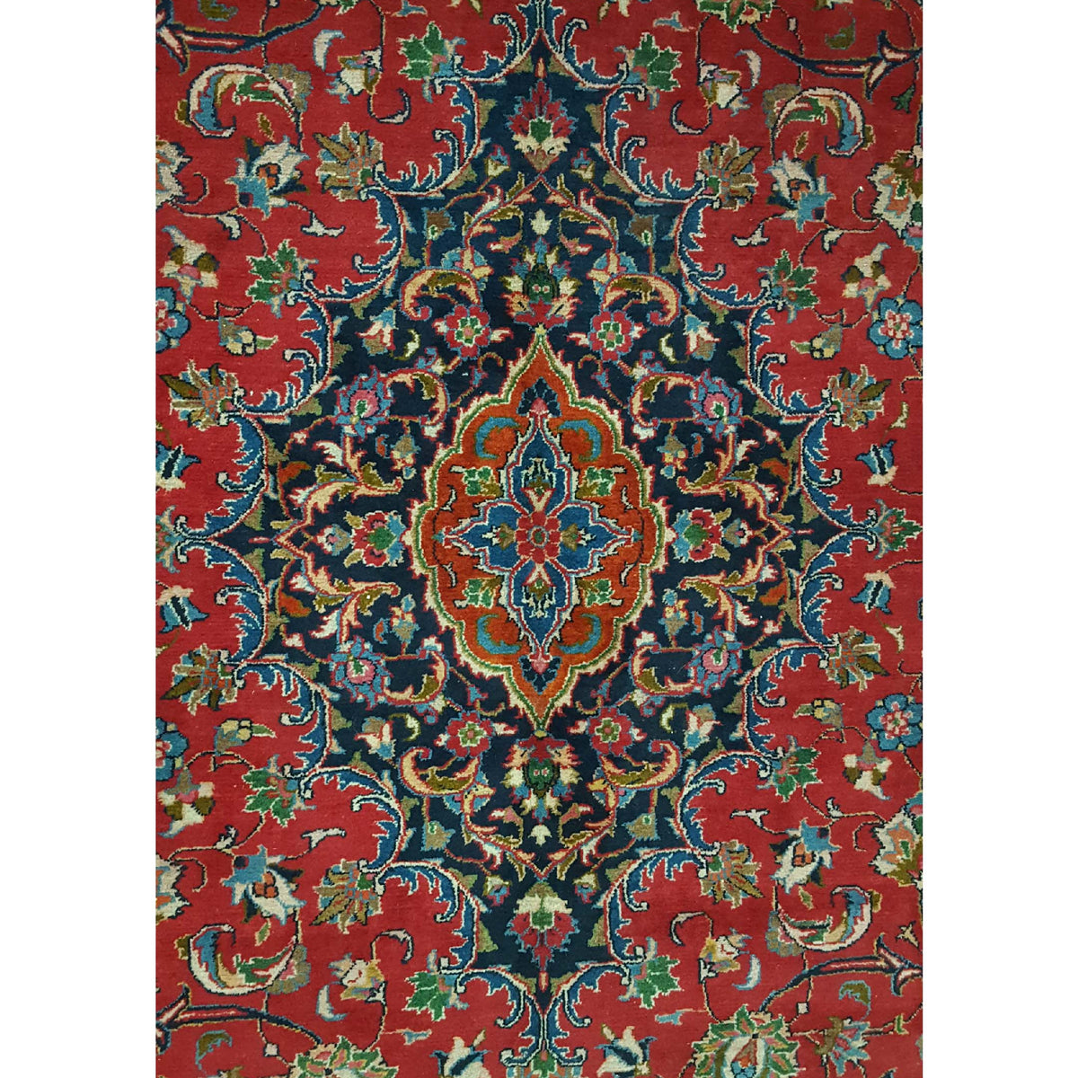 Pacific Mashad 34962 Red Navy Traditional Semi Antique Rug