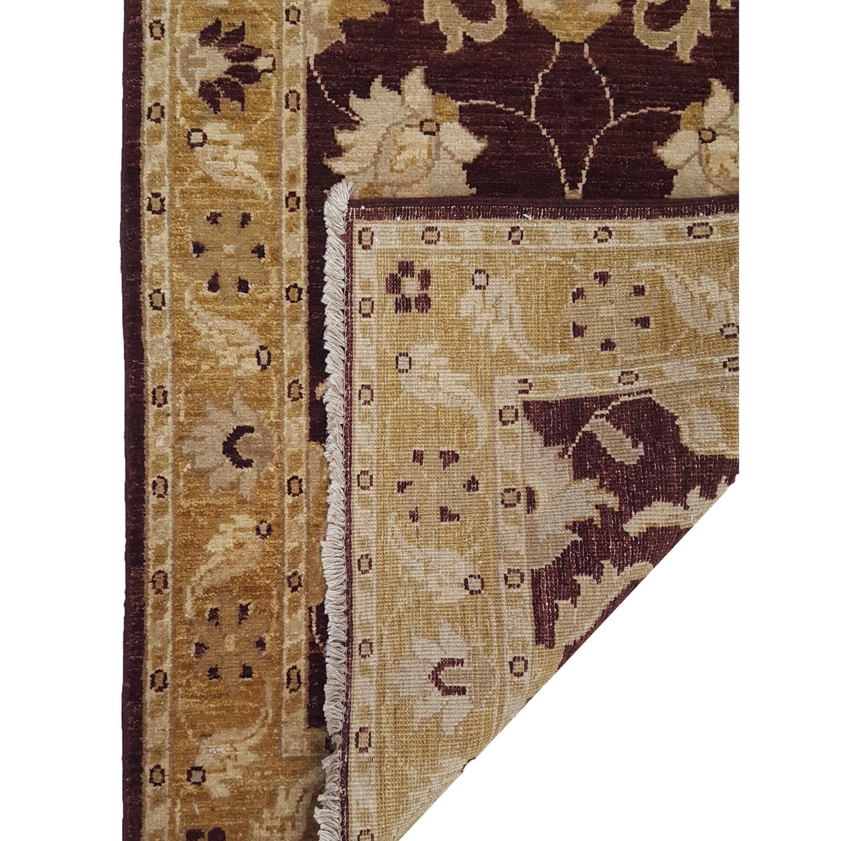 Pacific Ziegler 35412 Brown Gold Transitional Hand Knotted Rug