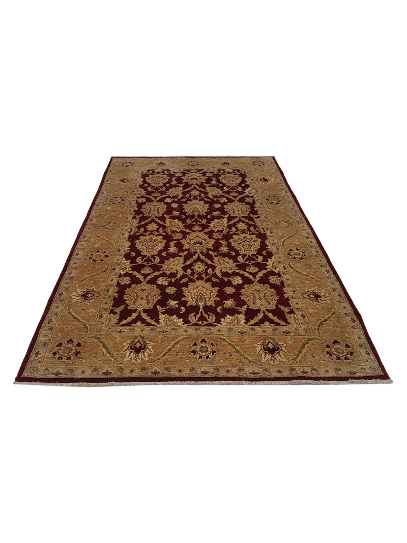 Pacific Ziegler 35424 Red Gold Transitional Hand Knotted Rug
