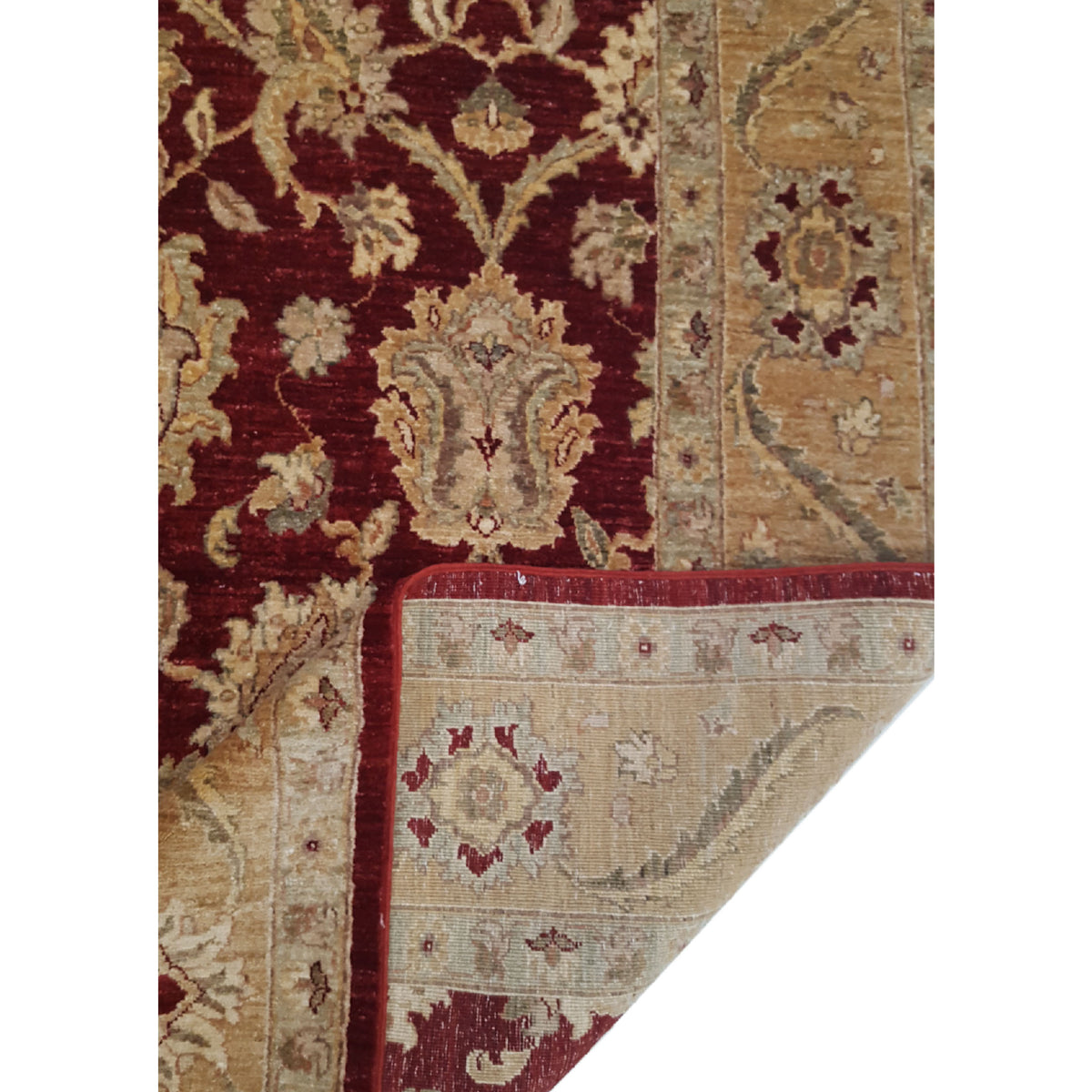Pacific Ziegler 35424 Red Gold Transitional Hand Knotted Rug