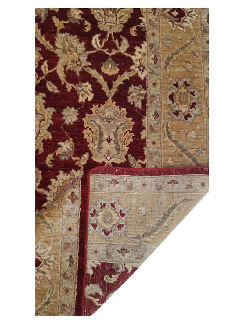 Pacific Ziegler 35424 Red Gold Transitional Hand Knotted Rug