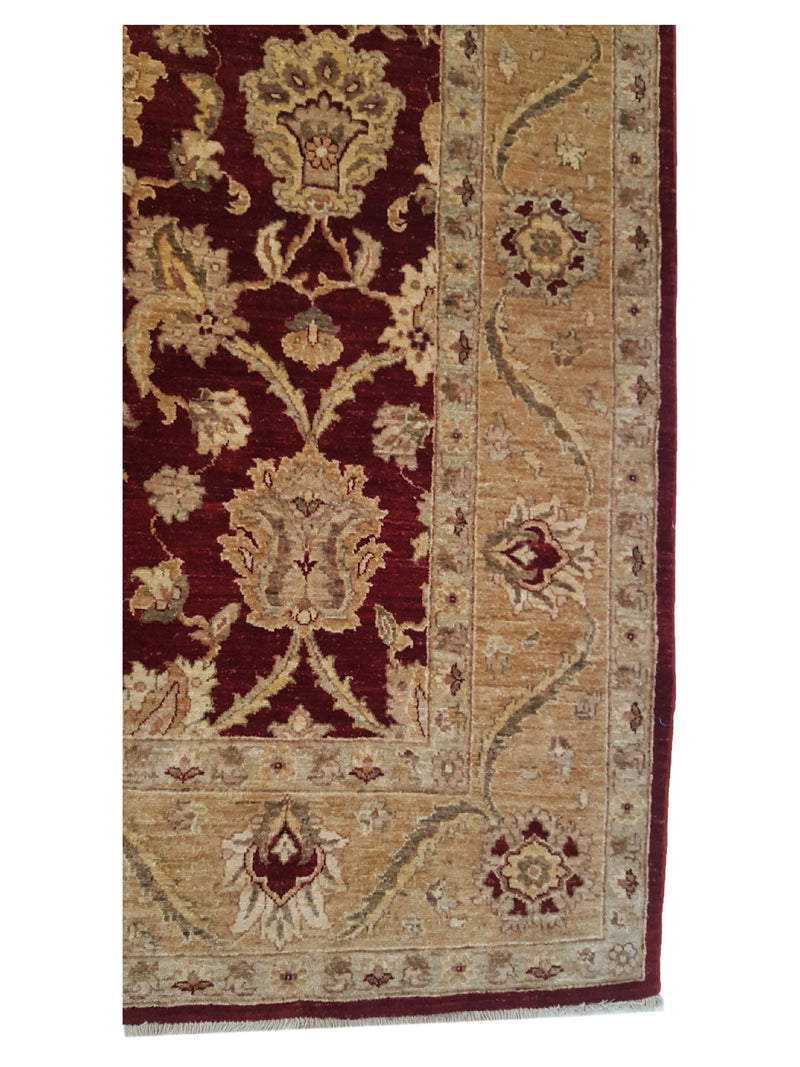 Pacific Ziegler 35424 Red Gold Transitional Hand Knotted Rug