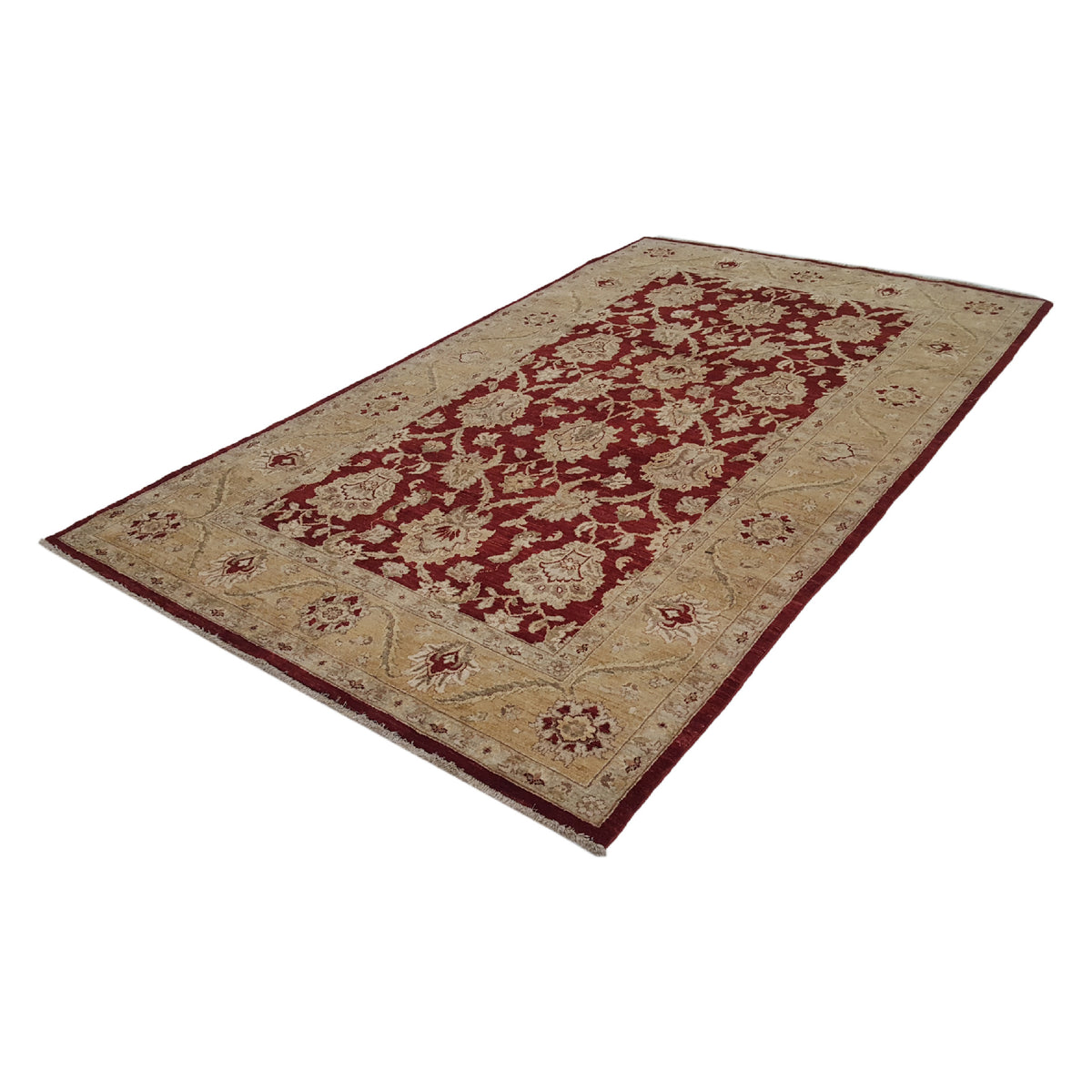 Pacific Ziegler 35424 Red Gold Transitional Hand Knotted Rug