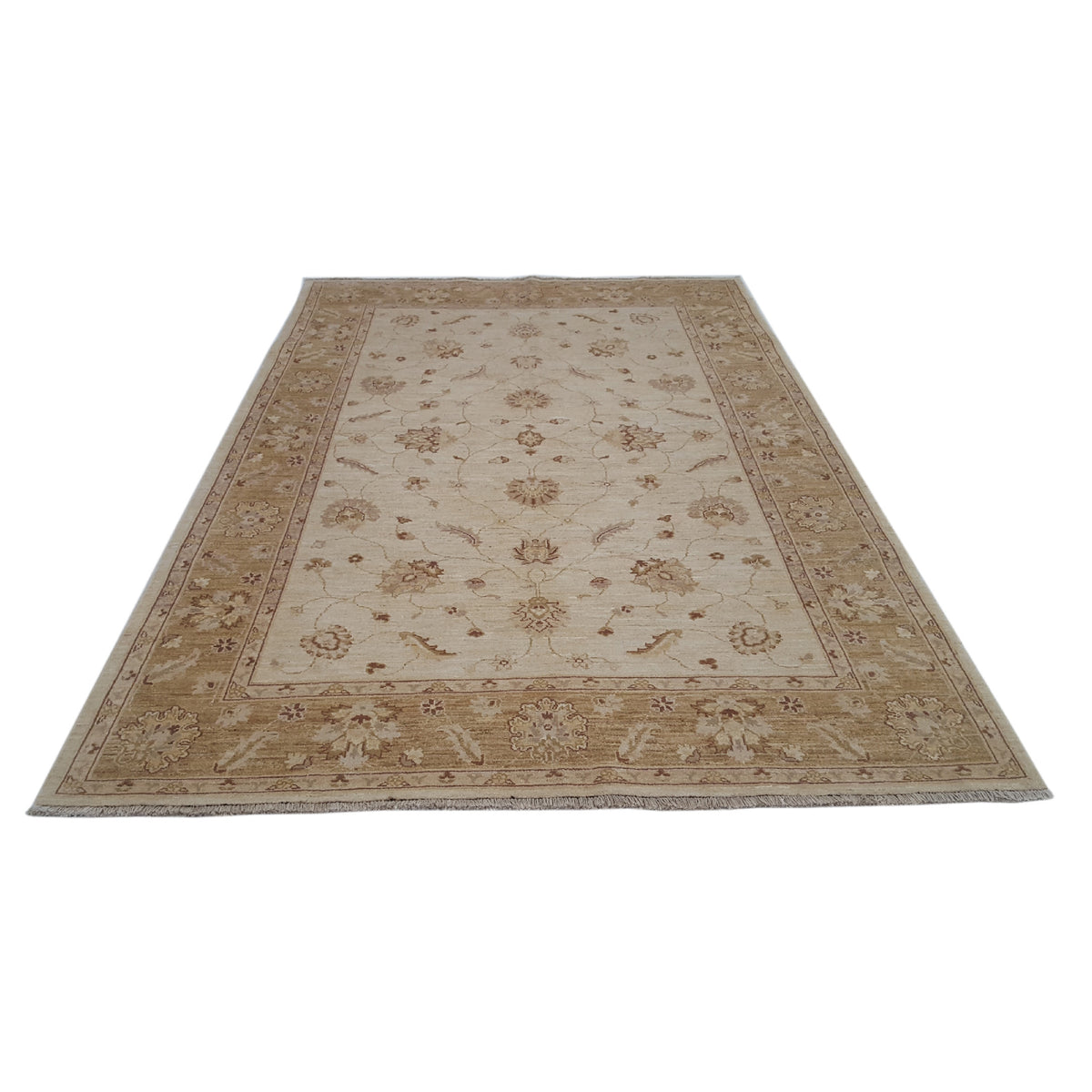 Pacific Ziegler 35425 Beige Gold Transitional Hand Knotted Rug