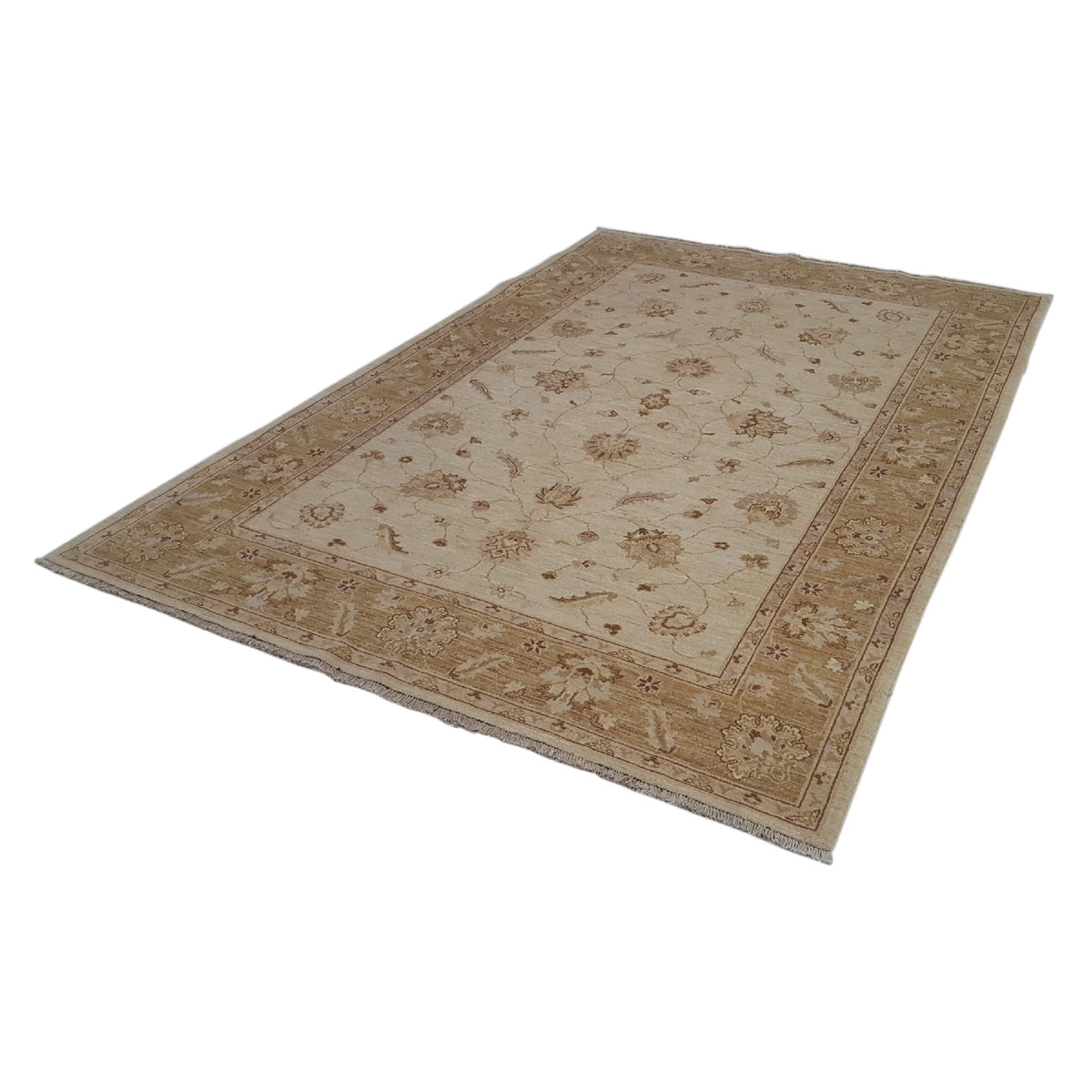 Pacific Ziegler 35425 Beige Gold Transitional Hand Knotted Rug