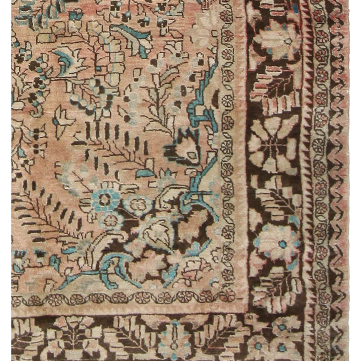 Pacific Lilian 35466 Peach Brown Traditional Hand Knotted Rug