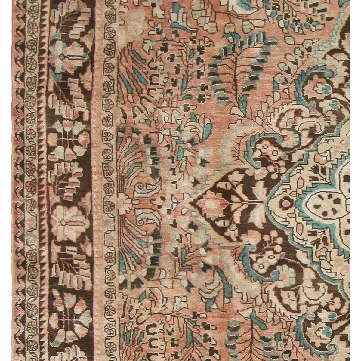 Pacific Lilian 35466 Peach Brown Traditional Hand Knotted Rug